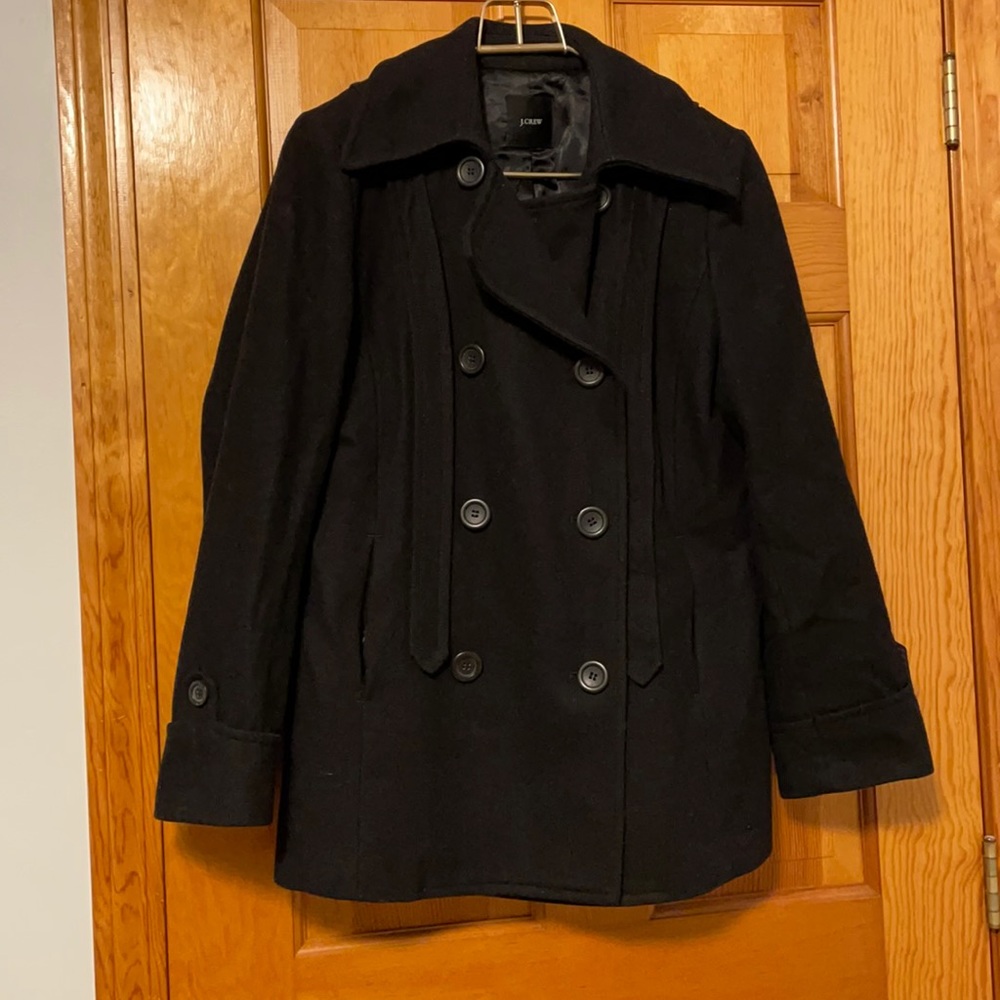 Jcrew Black Peacoat